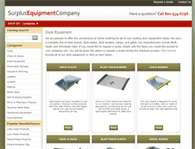 Tablet Screenshot of dock-equipment.surplusequipment-stl.com